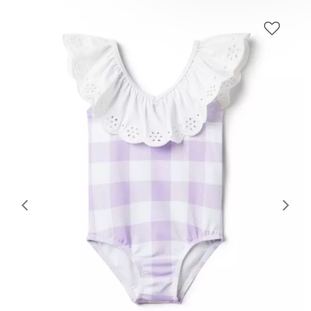 Janie and Jack Lavender Checkered Bodysuit